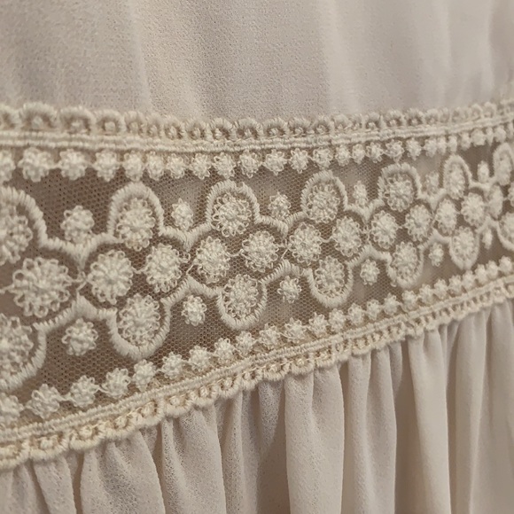 🌟HP🌟 Altar’d State Crochet Detail Drop Waist Dress in Cream - Picture 13 of 17